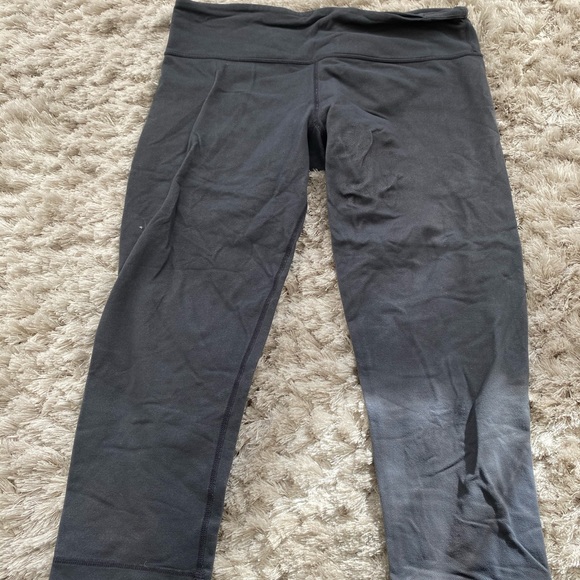 LULULEMON CAPRI CROP PANTS WIDE LEG 21" GREY - Picture 2 of 3